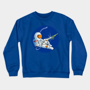 Astronaut Meets Alien Crewneck Sweatshirt